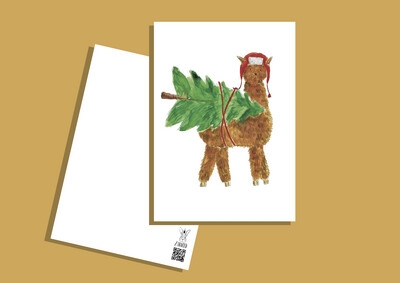 Postkarte Starkes Lama