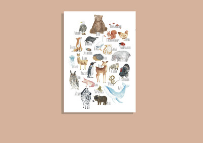 POSTER A2 - ABC Tiere