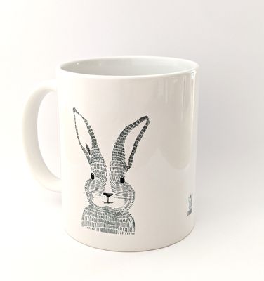 TASSE - Strich Hase und Fuchs