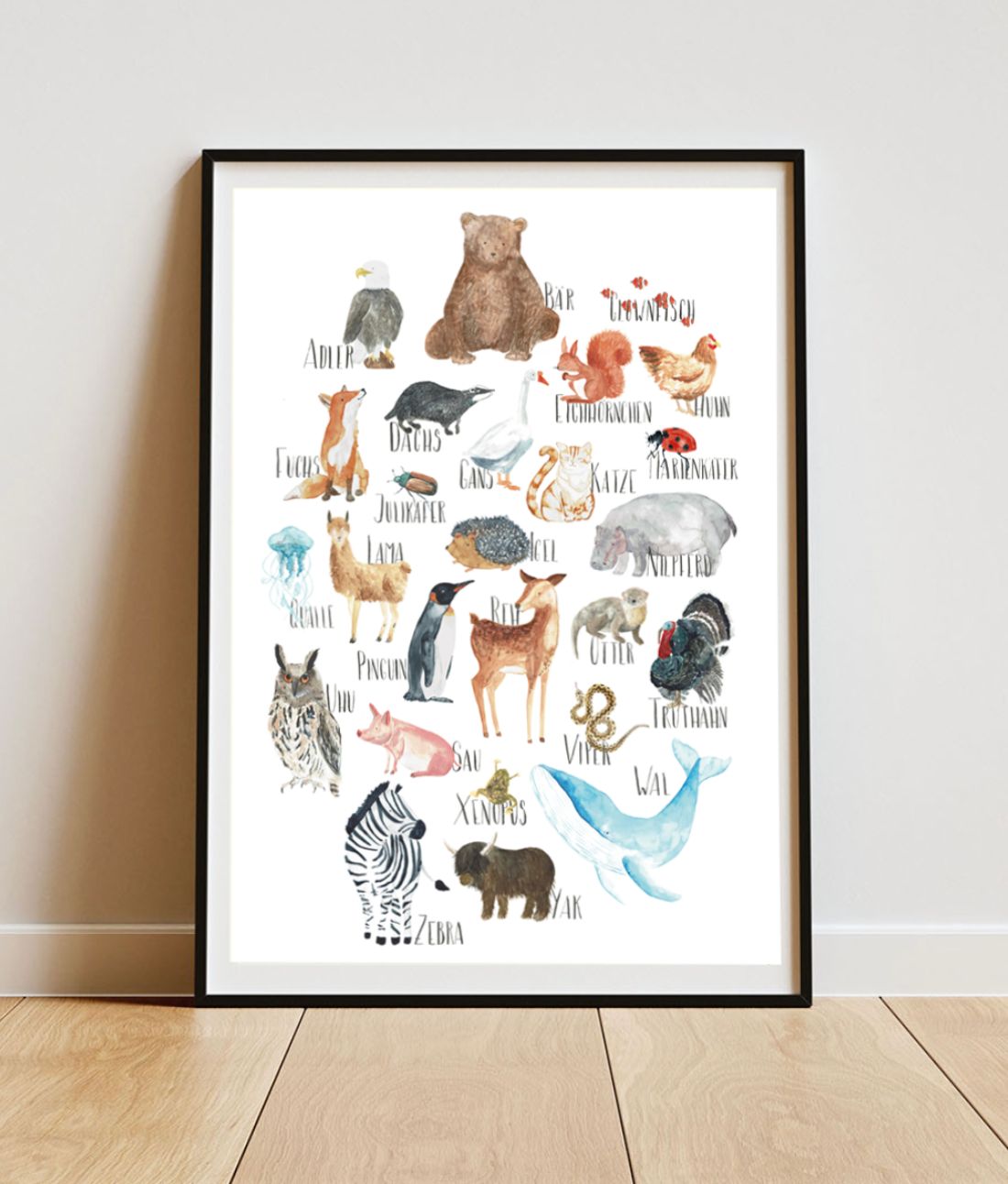 POSTER A2 - ABC Tiere
