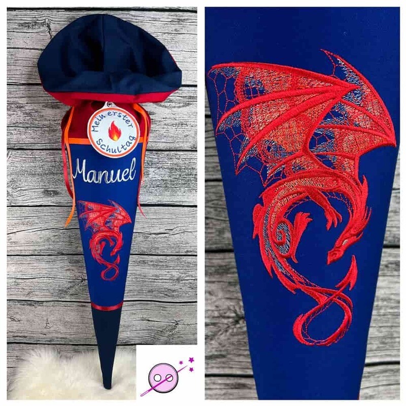 Drache Schultüte rot Drache Schultüte rot