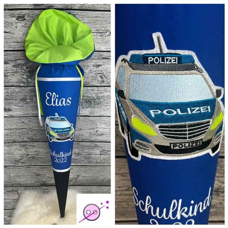Polizei Schultüte grün/blau Polizei Schultüte grün/blau