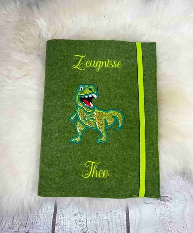 Zeugnishülle T-Rex glitzer Zeugnishülle T-Rex glitzer
