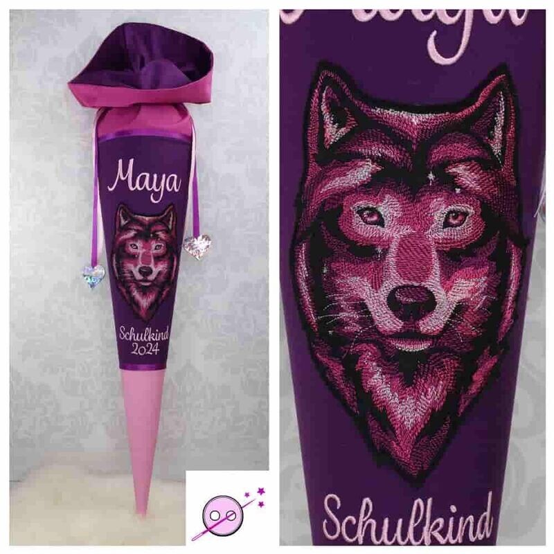 Wolf Schultüte in pink Wolf Schultüte in pink