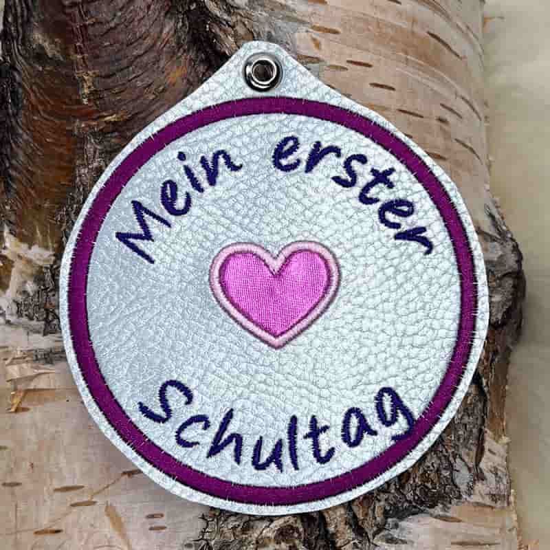 Button für  die Einschulung mit Herz