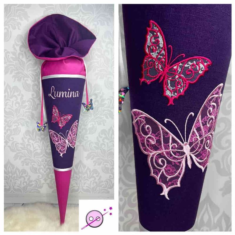Schmetterling Schultüte lila Schmetterling Schultüte lila