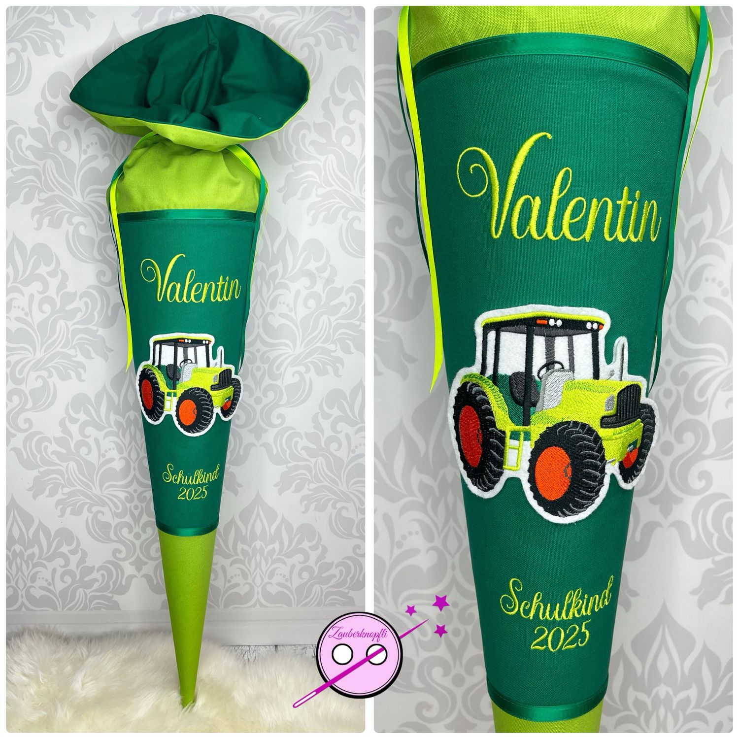 Schultüte Traktor grün