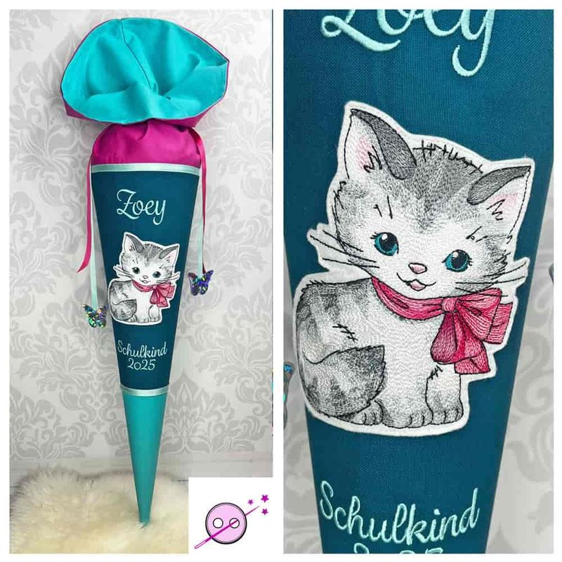 Schultüte Katze mit Schleife Schultüte Katze mit Schleife
