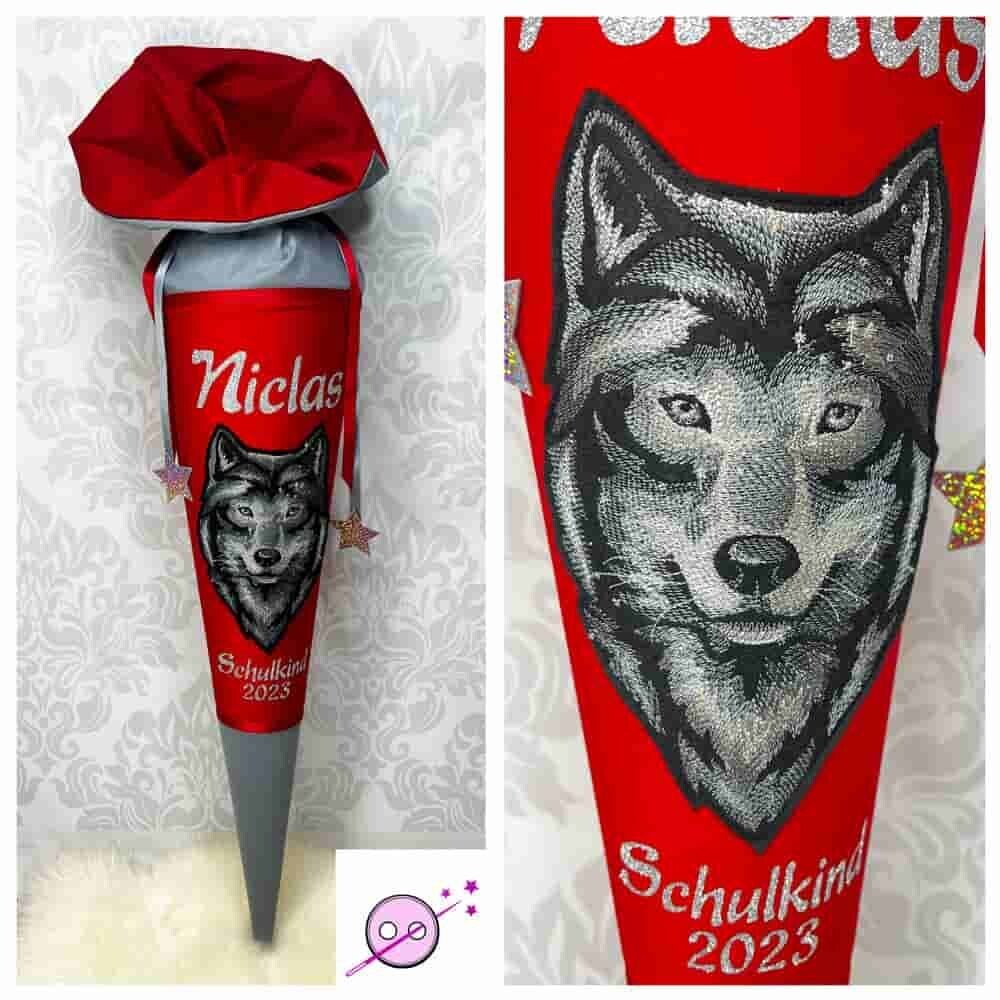 Wolf Schultüte rot Wolf Schultüte rot
