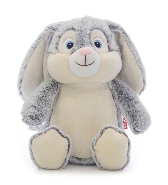 Kuscheltier  mit Name Hase grau