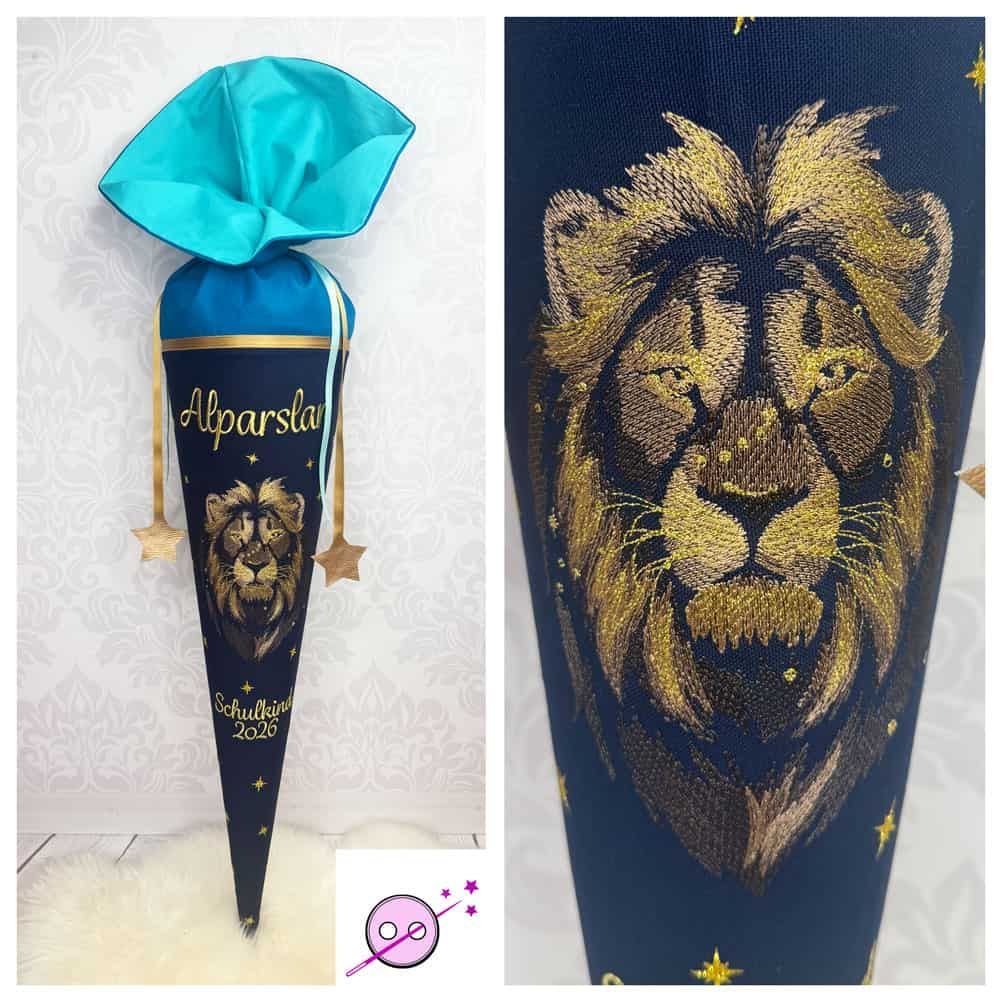 Schultüte Löwe navyblau Schultüte Löwe navyblau
