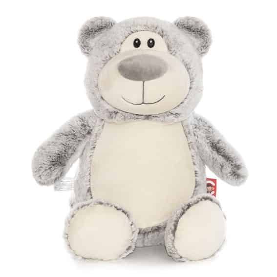 Kuscheltier mit Name Bär grau