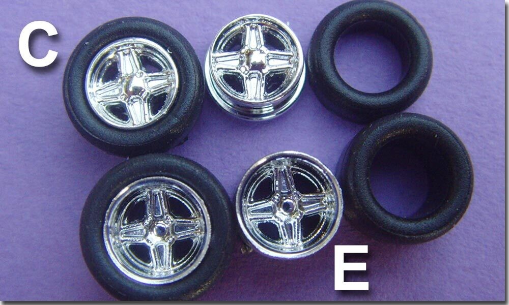 Alu 4 Stern Chrom - Tjet - Set C+E