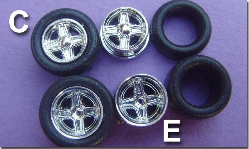 Alu 4 Stern Chrom - Tjet - Set C+E