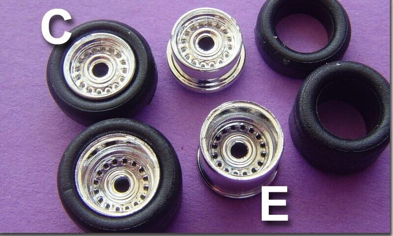 Stahlfelge Chrom Tjet - Set C+E