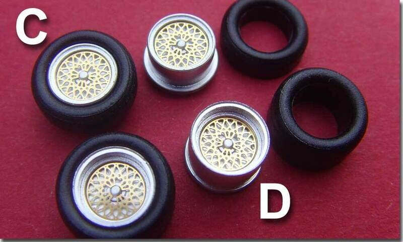 BBS Zentralmutter Gold Tjet - Set C+D