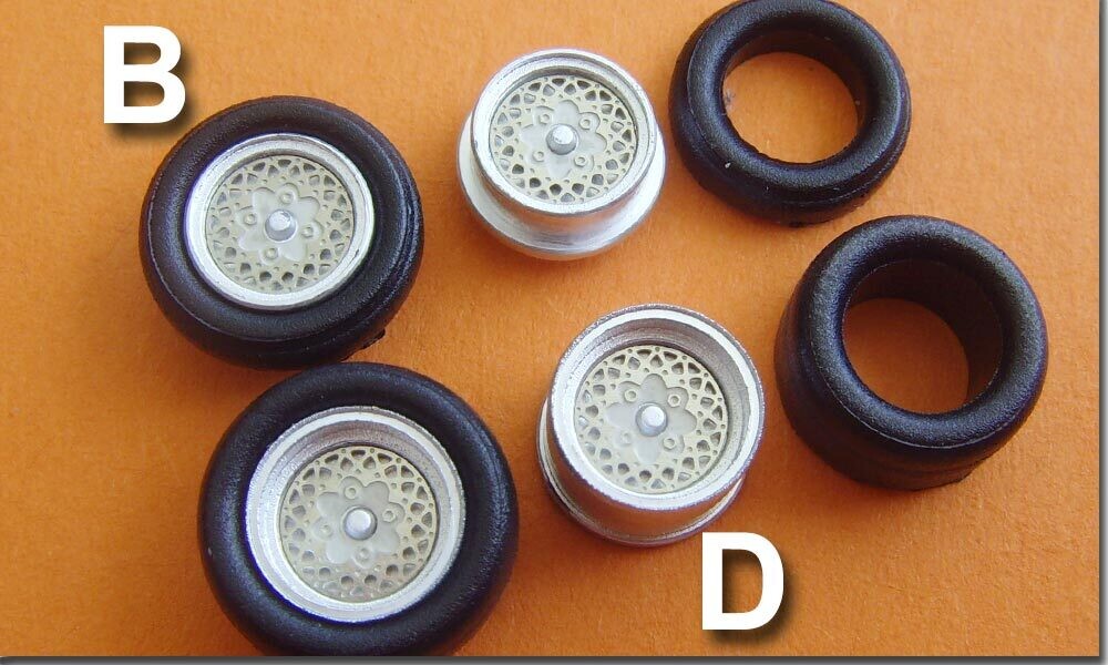 BBS 4-Loch Silber Faller - Set B+D
