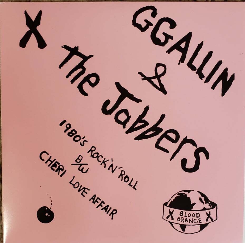 GG ALLIN &amp; THE JABBERS -  Cheri Love Affair + 1980's R'n'R  7" inch