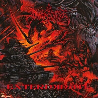 Angelcorpse – Exterminate LP (180gram Red w/Black Smoke Marbled Gatefold Vinyl)