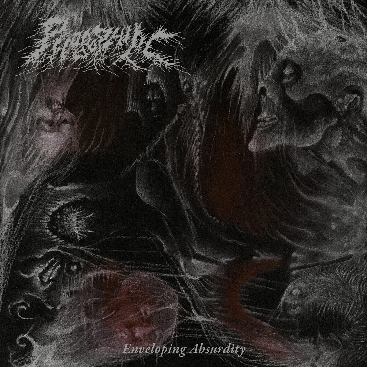 Phobophilic – Enveloping Absurdity LP (Black Vinyl w/Metallic Silver Splatter)