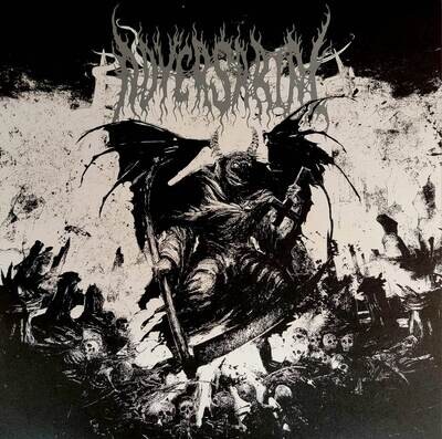 ADVERSARIAL - Death, Endless Nothing And The Black Knife Of Nihilism LP (Bone White/Silver Merge Vinyl)