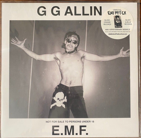 GG ALLIN &amp; THE SCUMFUCS – Eat My Fuc (Official Re-issue) LP Black &amp; Blue Smoke Vinyl