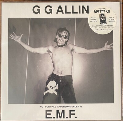 GG ALLIN &amp; THE SCUMFUCS – Eat My Fuc (Official Re-issue) LP Black &amp; Blue Smoke Vinyl