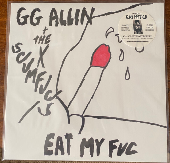 GG ALLIN &amp; THE SCUMFUCS - Eat My Fuc (1984 GG VERSION) LP Red &amp; Black Splatter Vinyl