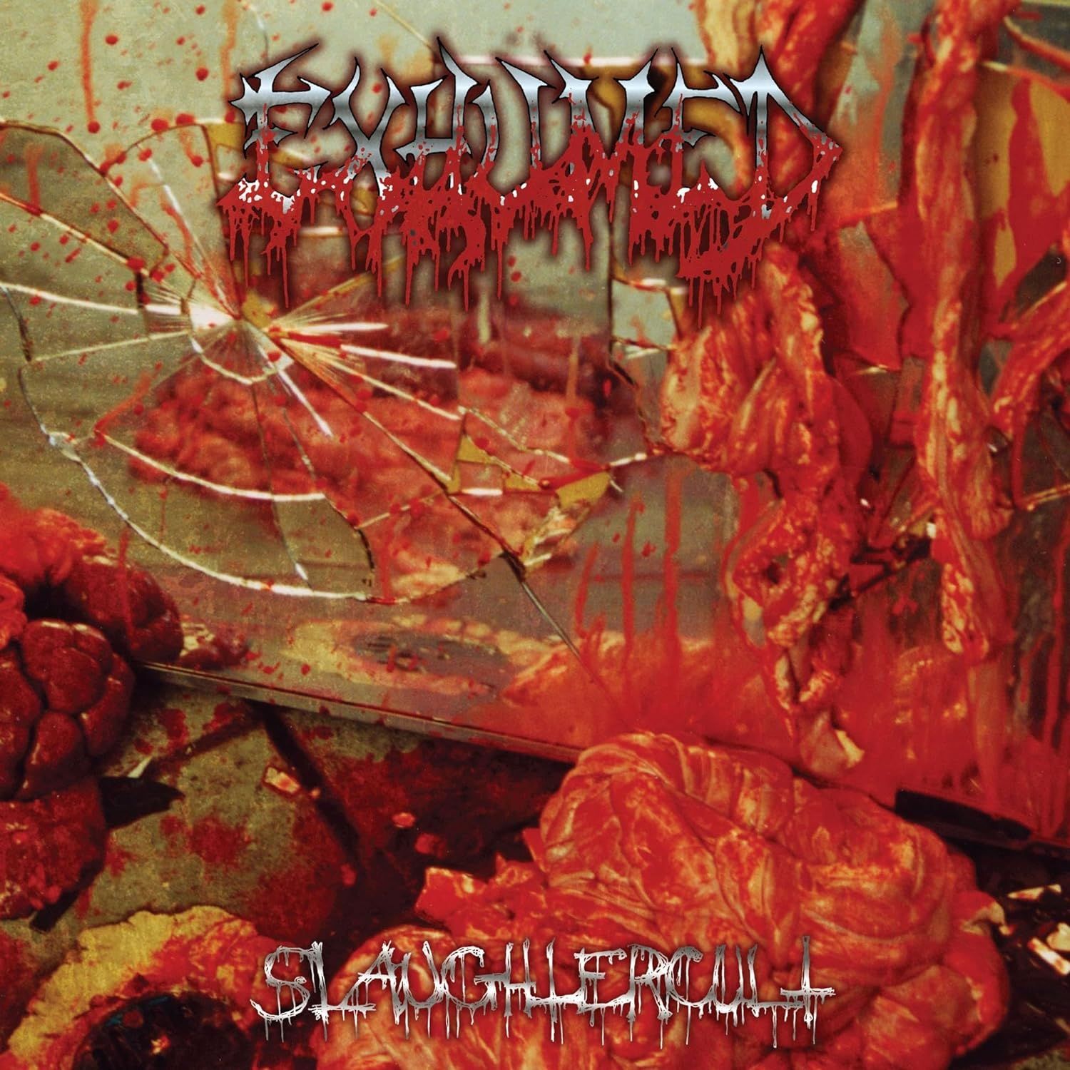 EXHUMED - Slaughtercult (LP) Milky Clear w/Red, Oxblood &amp; Swamp Green Splatter Vinyl