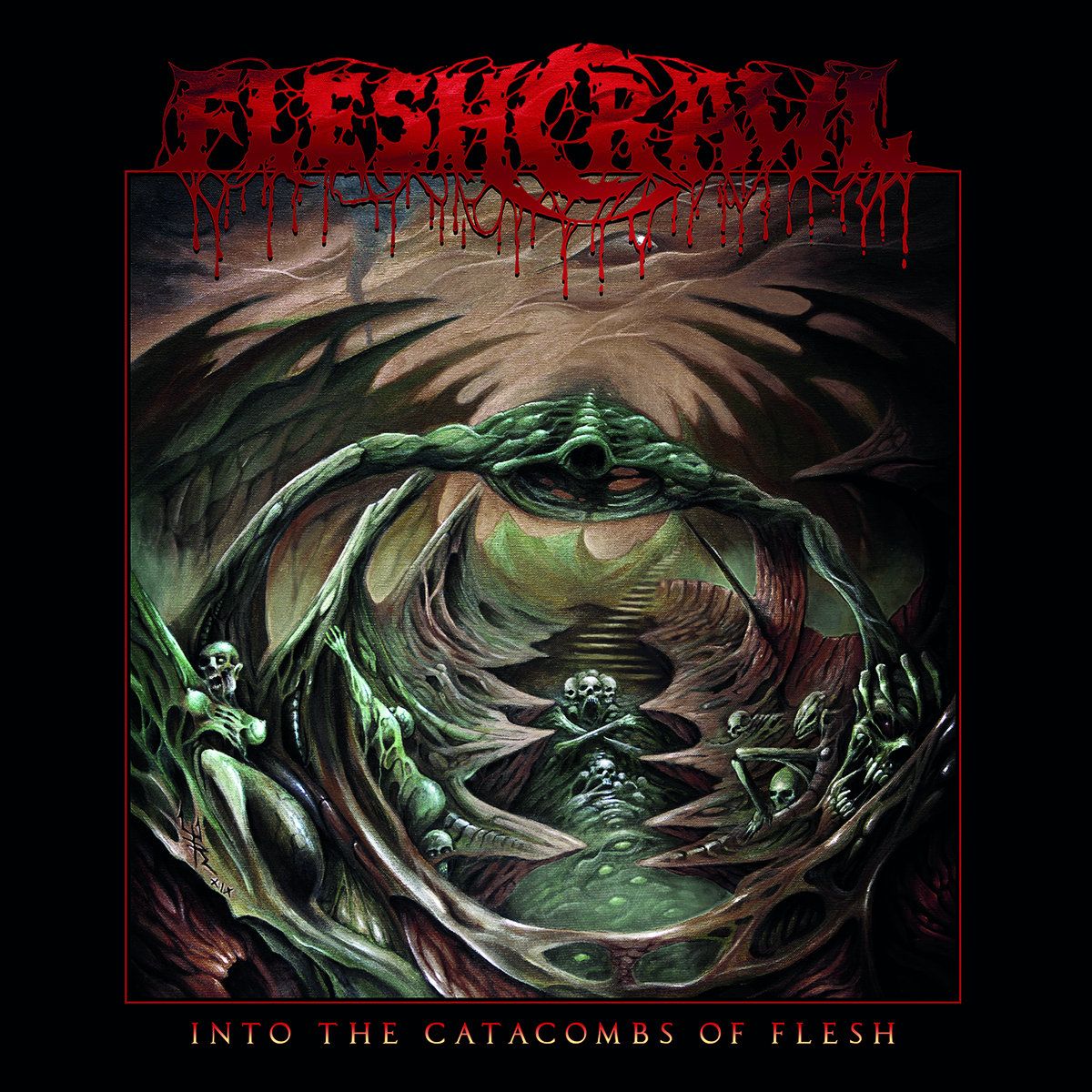 FLESHCRAWL - Into The Catacombs Of Flesh (CD) Jewel Case w/OBI Strip