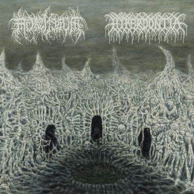 MORTIFERUM - Split with HYPERDONTIA (7"inch) Black Vinyl