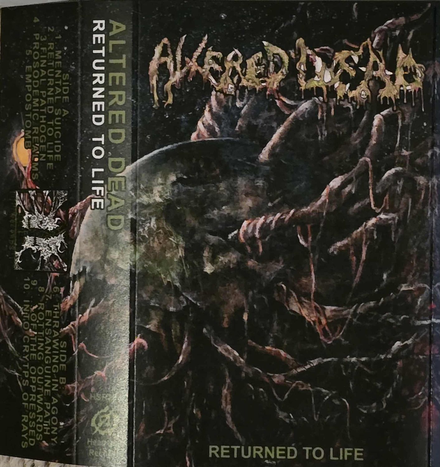 ALTERED DEAD - Returned To Life (CASSETTE TAPE) Transparent Green Shell