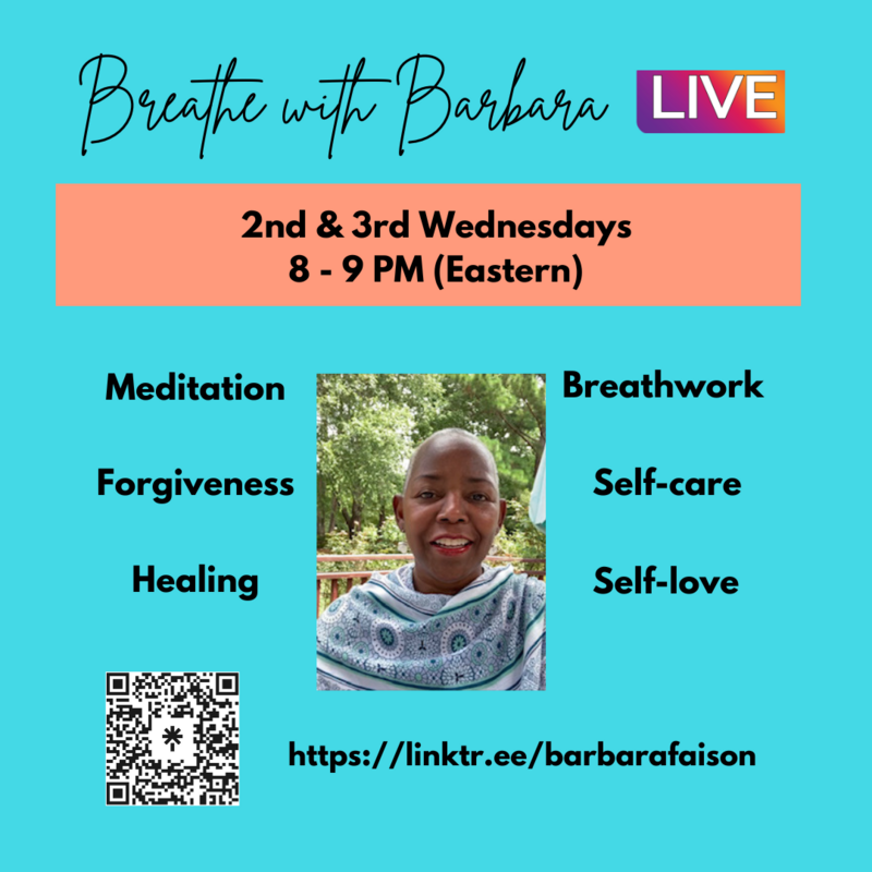 LIVE MEDITATION SESSIONS - Breathe with Barbara