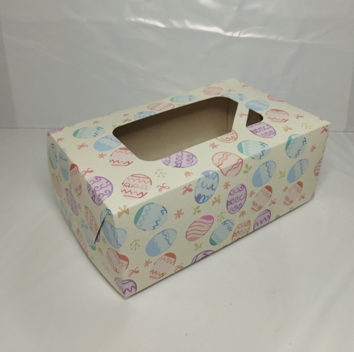 Caja (tamaño 1/4 kg XL) diseño PASCUAS con visor