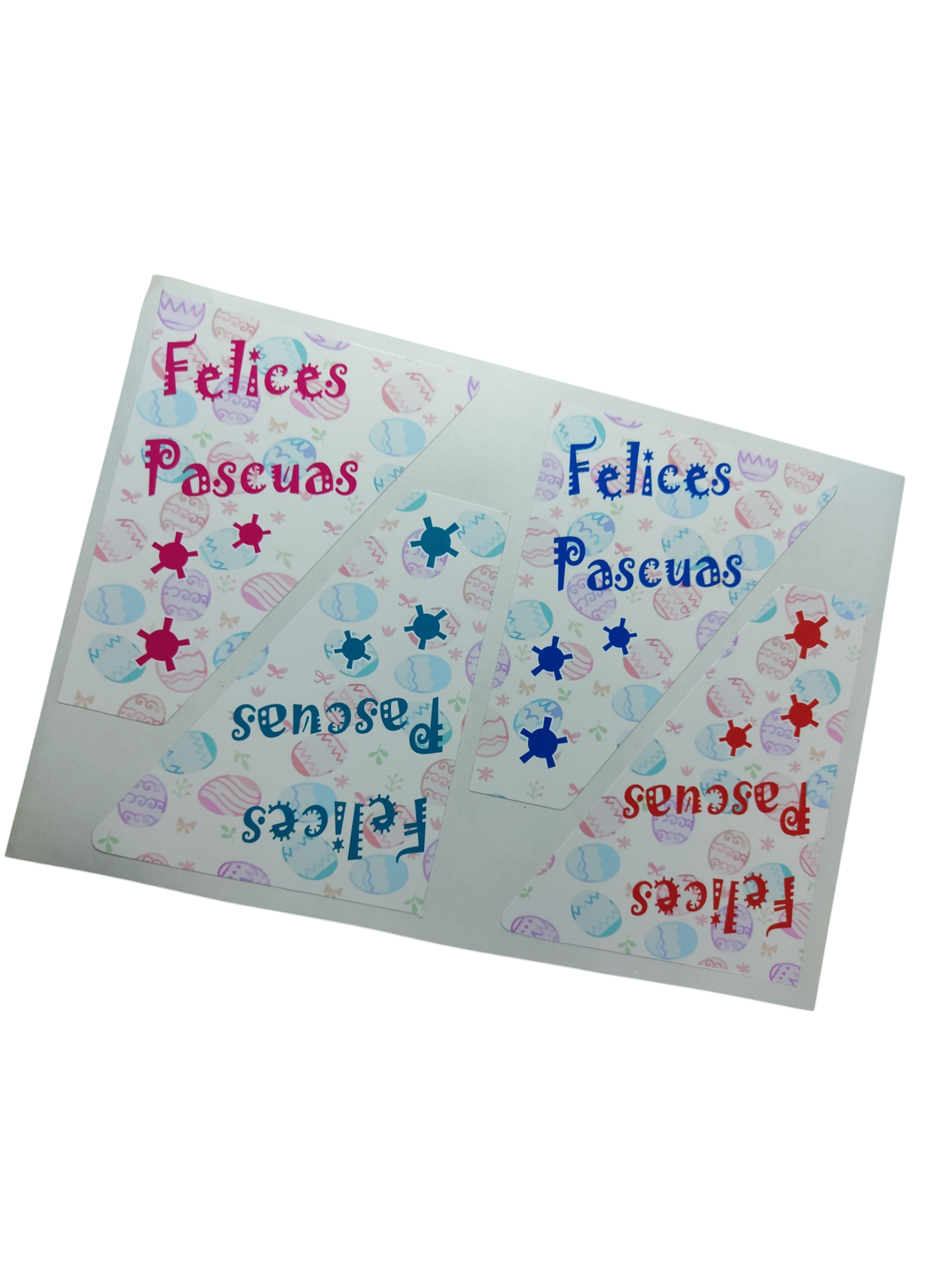 Sticker Pascuas trapecio x 4 unidades