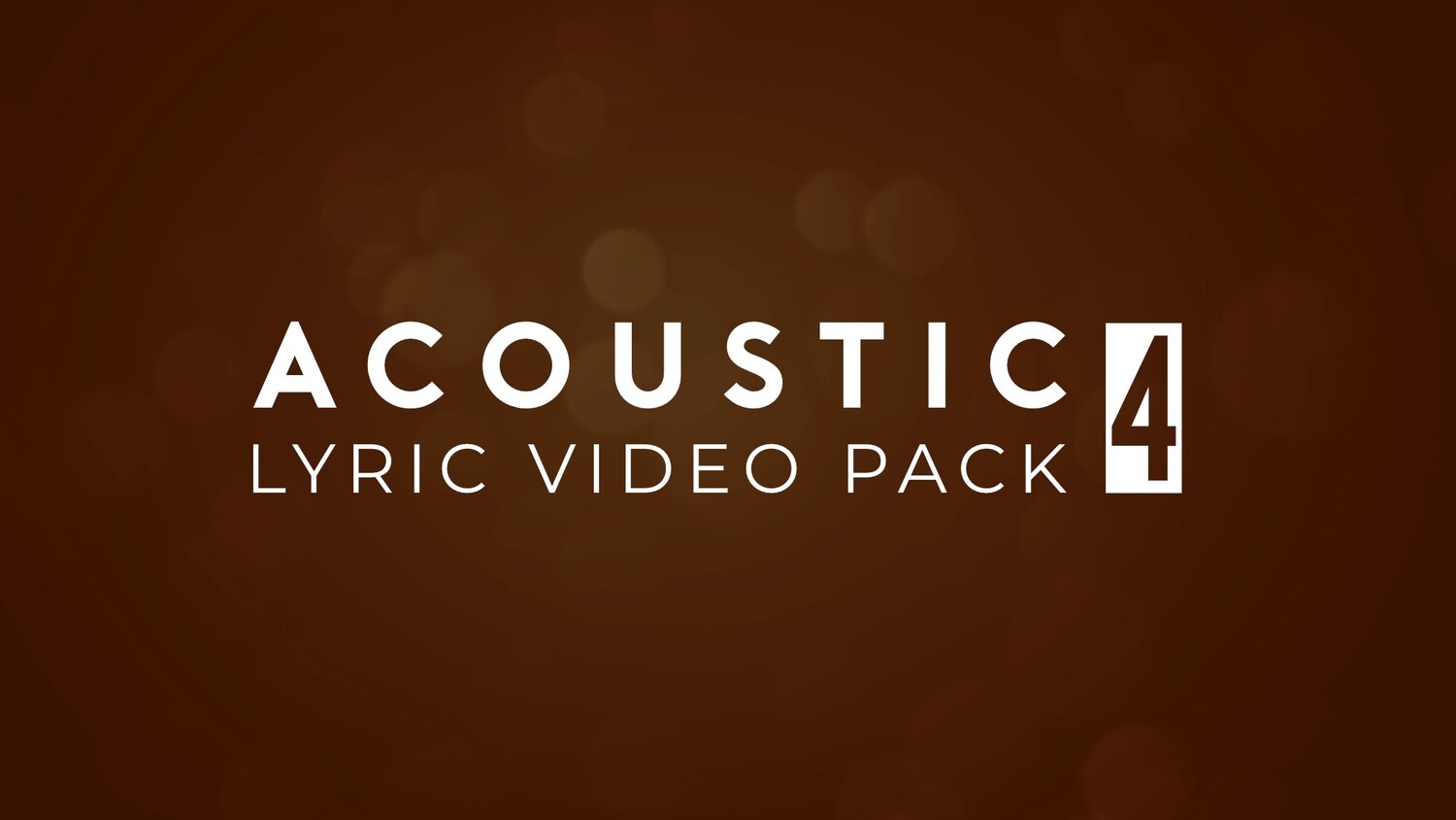 Acoustic Lyric Video Pack 4