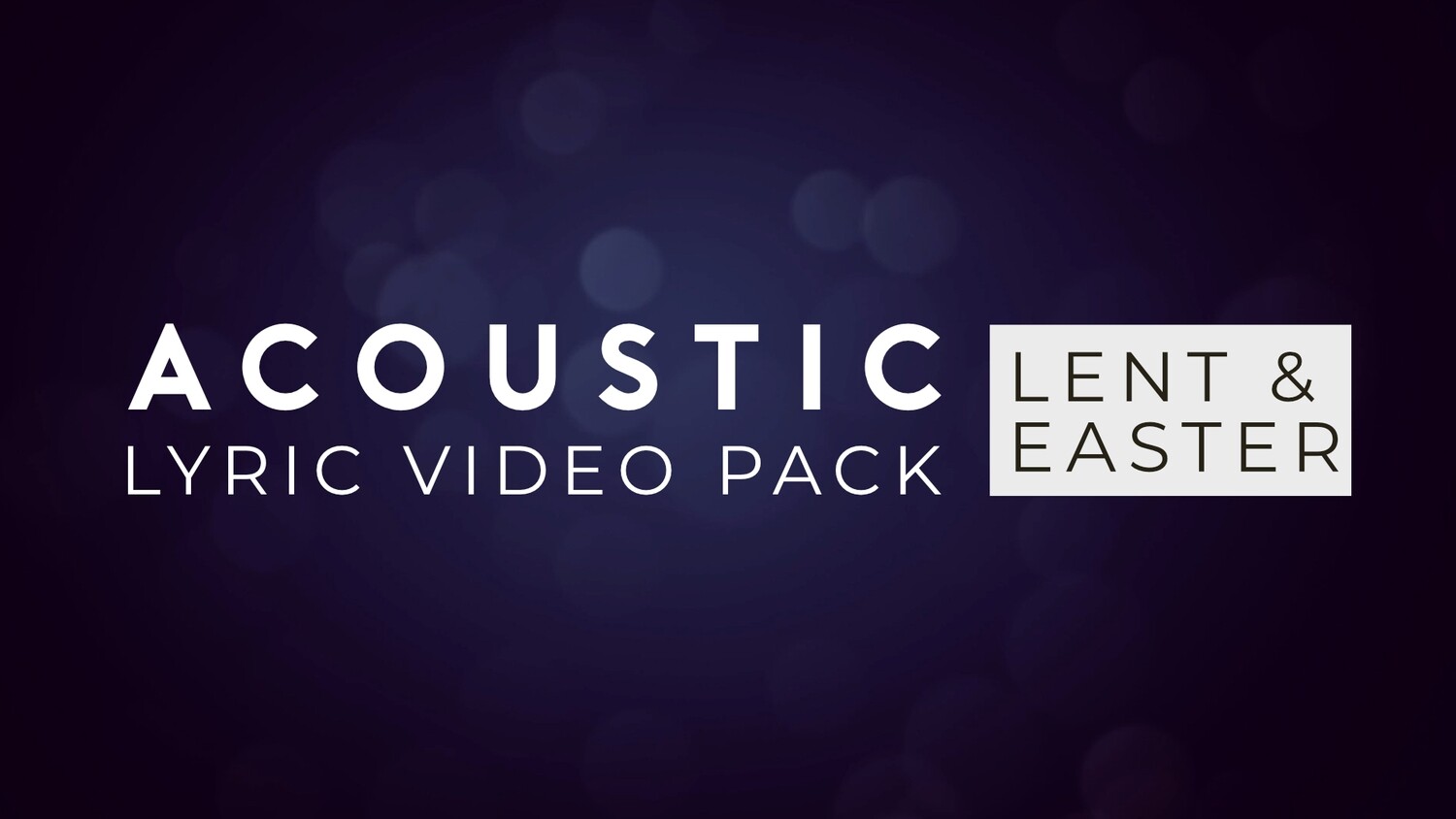Lent &amp; Easter Worship Lyric Video Pack