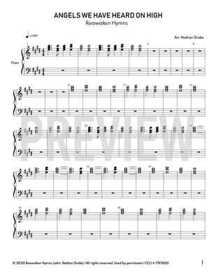 Angels We Have Heard on High - Piano Sheet Music