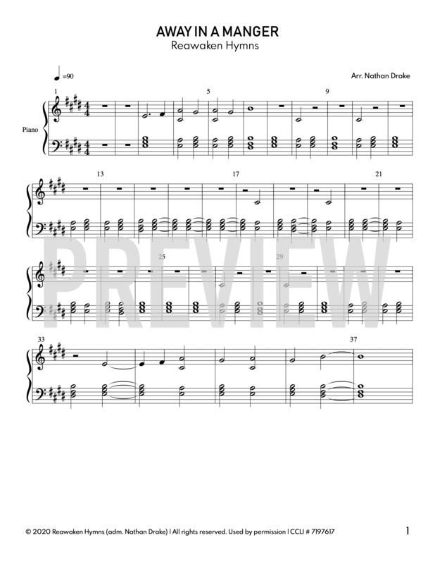 Away in a Manger - Piano Sheet Music