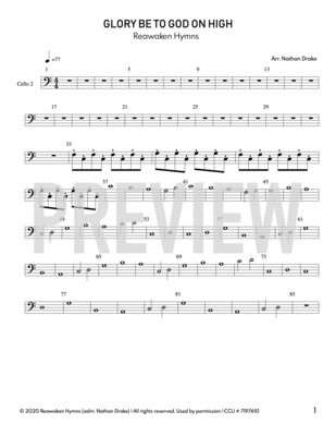 Glory Be To God On High - String Sheet Music    (5 parts)