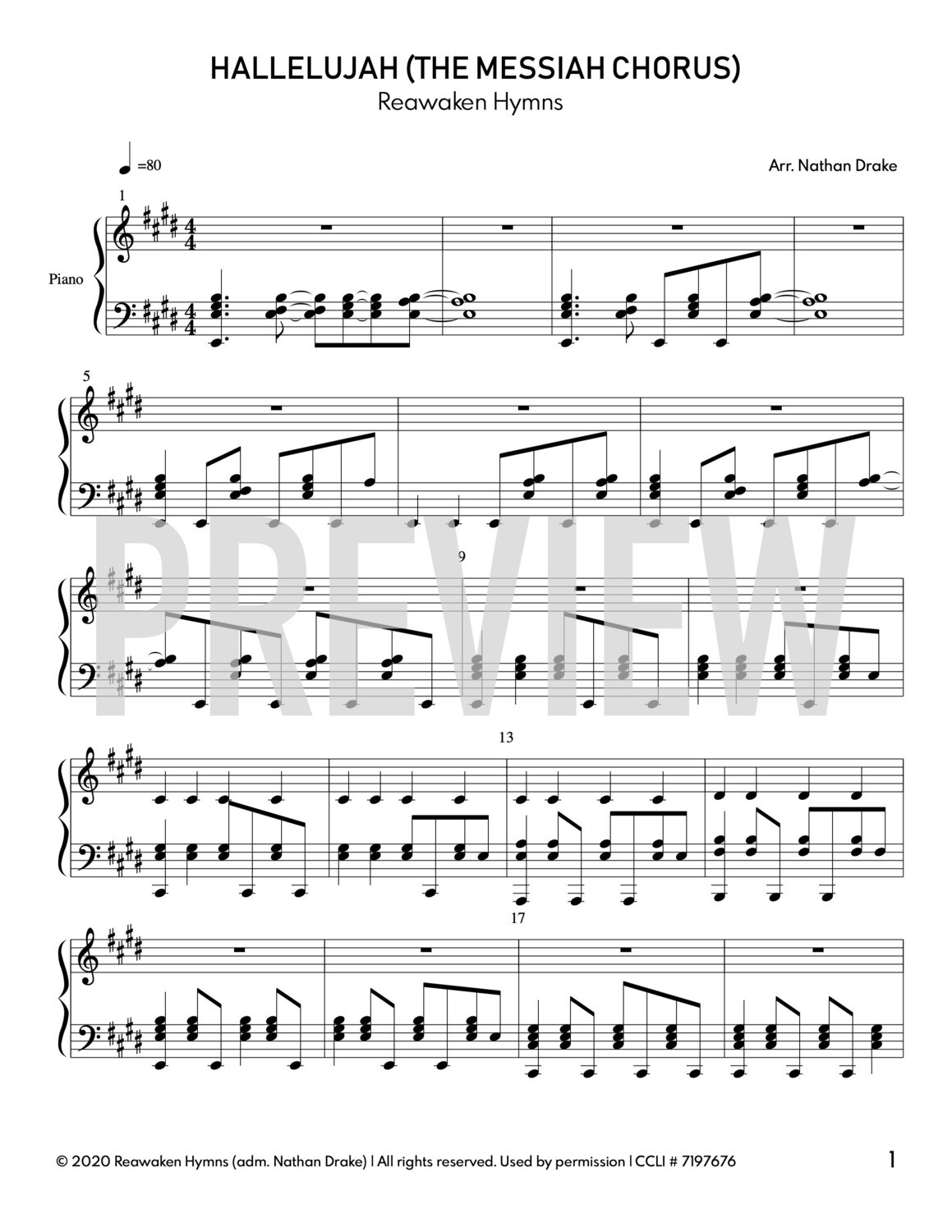 Hallelujah (The Messiah Chorus) - Piano Sheet Music