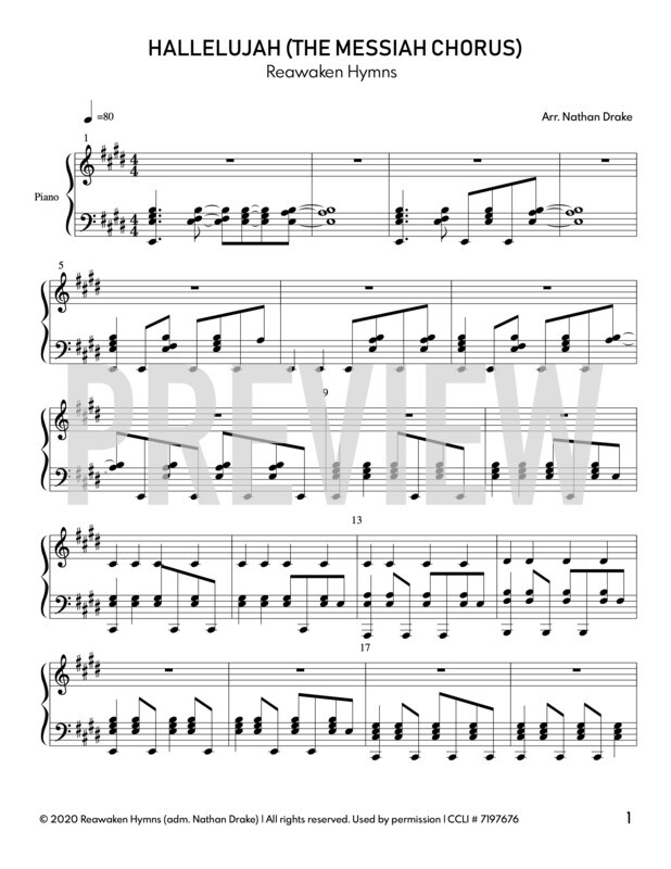 Hallelujah (The Messiah Chorus) - Piano Sheet Music