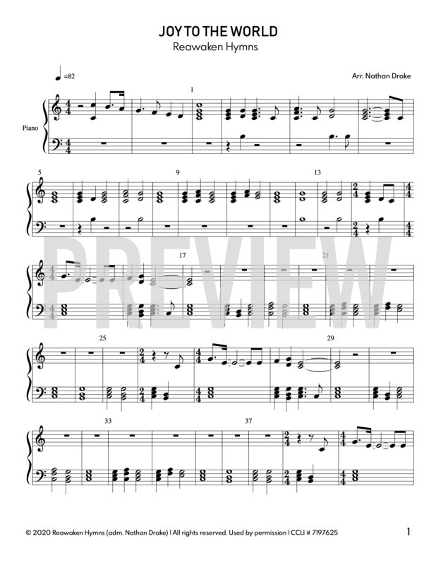 Joy To The World - Piano Sheet Music