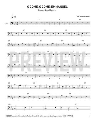 O Come, O Come, Emmanuel - Cello Sheet Music