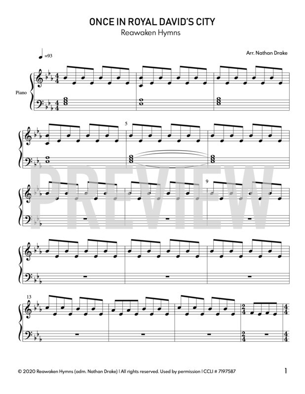 Once In Royal David&#39;s City - Piano Sheet Music