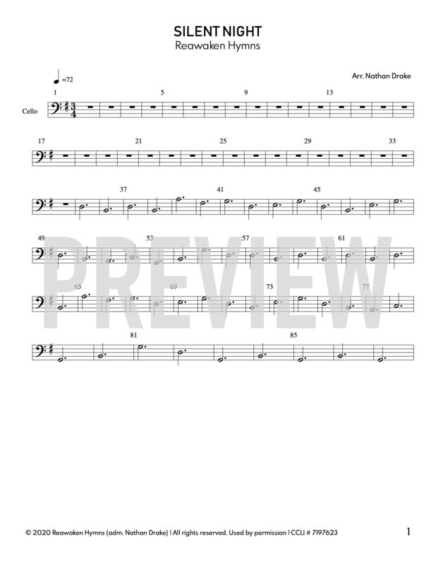 Silent Night - Cello Sheet Music