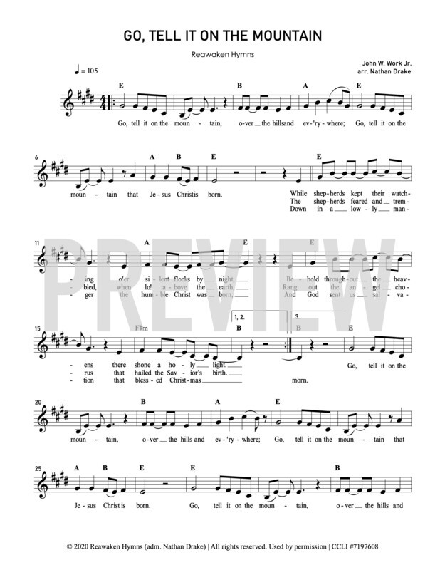 Go Tell It On The Mountain - Lead Sheet