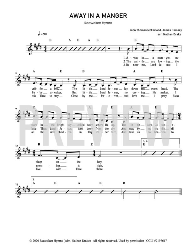 Away in a Manger - Lead Sheet