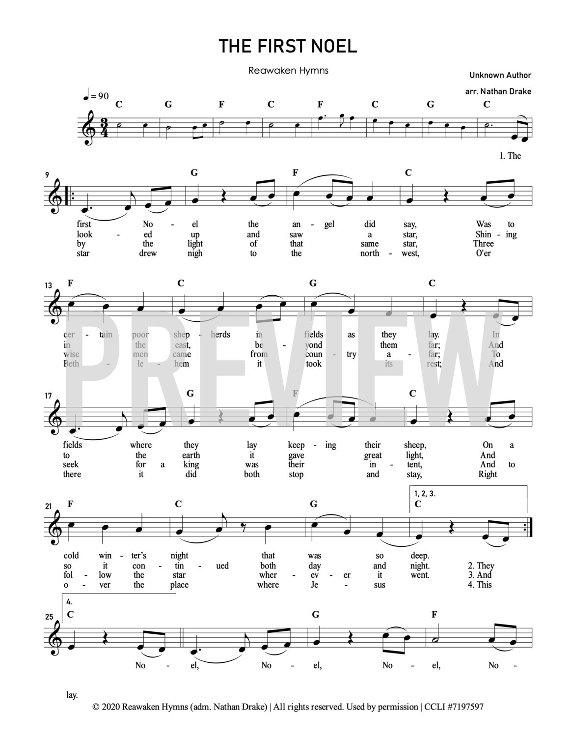 The First Noel - Lead Sheet