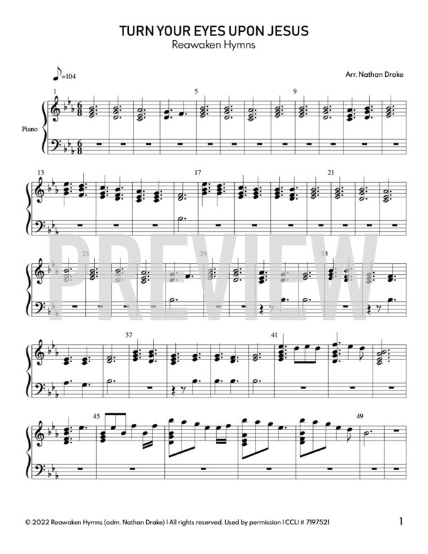 Turn Your Eyes Upon Jesus - Piano Sheet Music